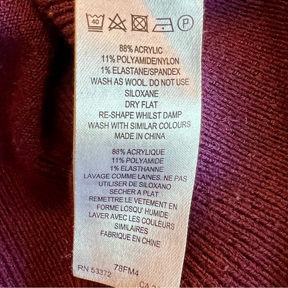 French Connection Cowl Neck Sweater, purple, size XS - Picture 10 of 10